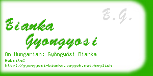 bianka gyongyosi business card