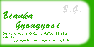 bianka gyongyosi business card